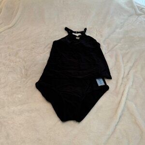 Yonique NWT Two Piece Tankini Black Size L